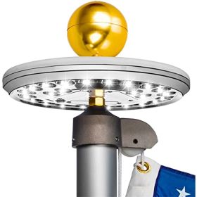 Deluxe Flag Pole Light Solar Powered - 1300 Lumen Solar Light for Flagpole - Light Up American Flag Outdoor with Solar Flag Pole Light from Dusk
