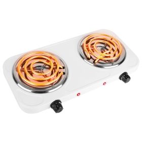 Fresh Fab Finds 2000W Electric Double Burner Hot Plate Stove - Portable RV Hotplate with Non Slip Rubber Feet & 5 Temp Adjustments